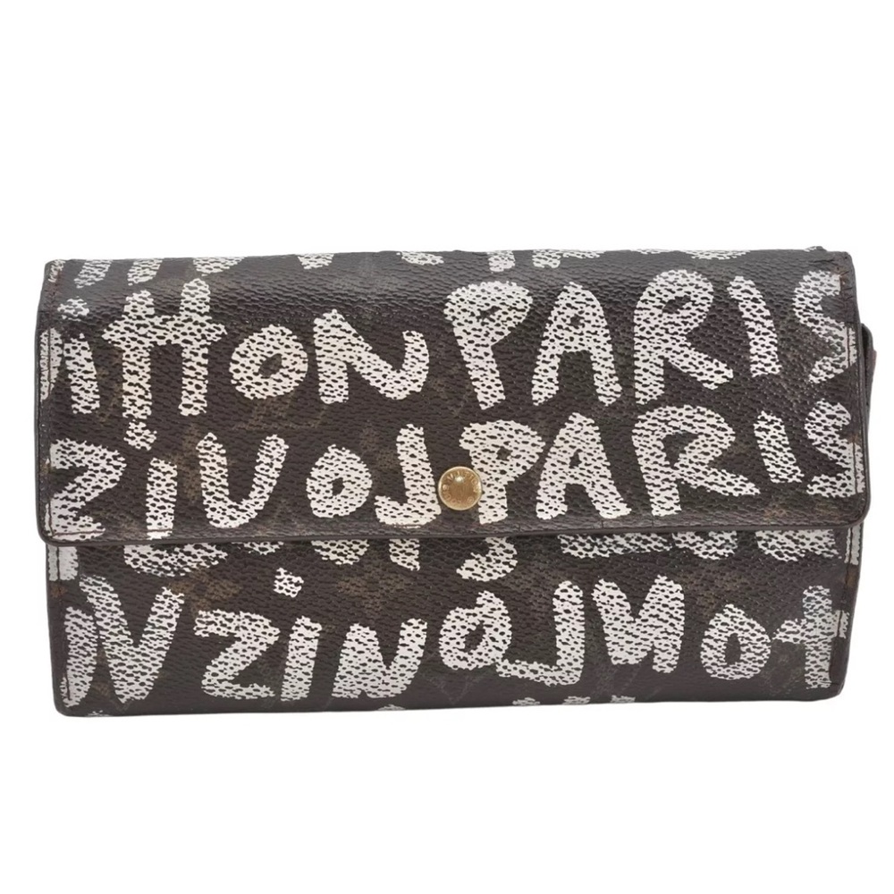 Louis Vuitton Stephen Sprouce White Graffiti Monogram Wallet